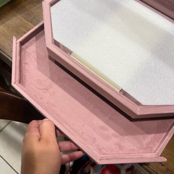 Nordstrom Velvet Jewelry Box with Mirror and Drawers - Picture 5 of 10